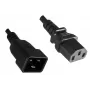 Microconnect PE030610 stroomkabel zwart 1 m C13-koppeling C20-koppeling