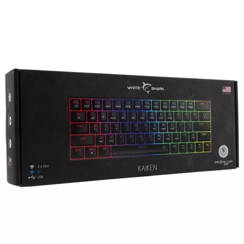 White Shark Kaiken GK-003111 Premium Line mechanisch toetsenbord, Red Switch, US-indeling