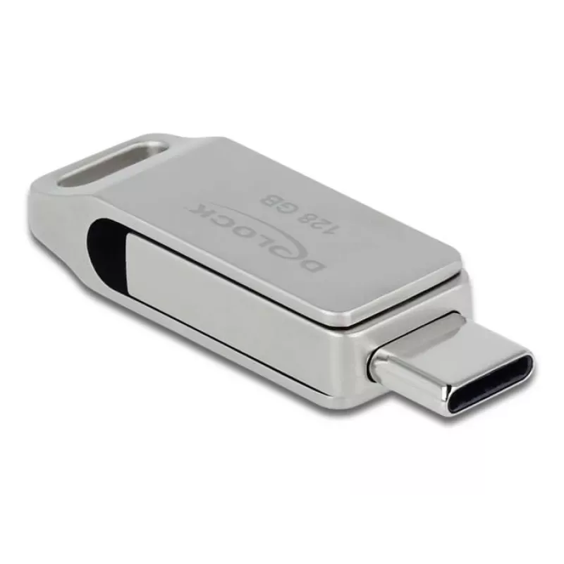 USB-flashstation DeLOCK 128 GB USB-C Type-A draaibaar model