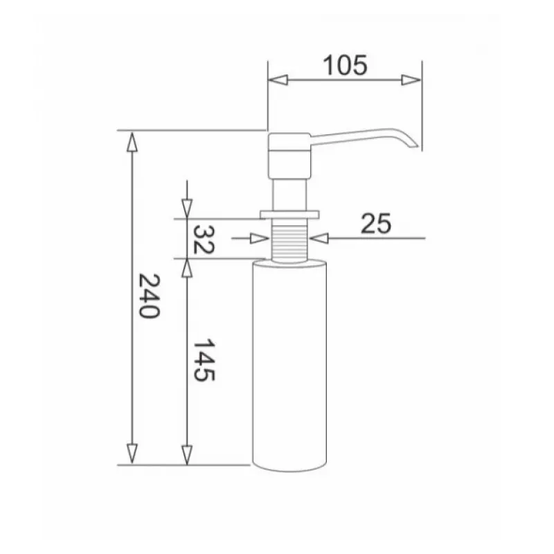 PYRAMIS DP-01 028102501 zeepdispenser chroom, roestvrij staal