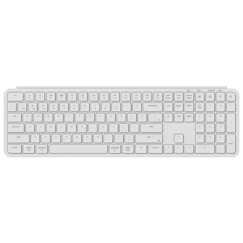 Keychron B6P-K8 toetsenbord full-size USB RF draadloos Bluetooth ivoor