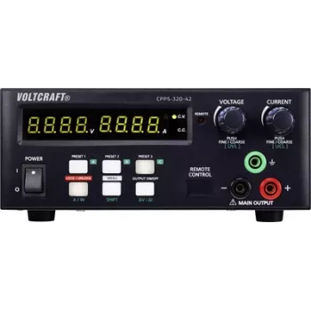 VOLTCRAFT CPPS-320-42 labovoeding, instelbaar 0,02 - 42 V/DC 0,01 - 20 A 320 W USB op afstand bedienbaar, programmeerbaar, Au (CPPS-320-42)