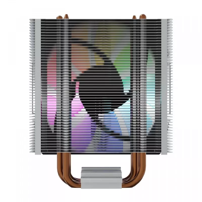 CPU-luchtkoeler SAVIO SAVGCOVORTEXX2ARGB met 4 heatpipes, 120-mm-ARGB-ventilator, zwart