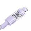 USB-C naar Lightning snellaadkabel Baseus Gem 1 m 20 W Paars, nylon omhulling, 7-pin Lightning