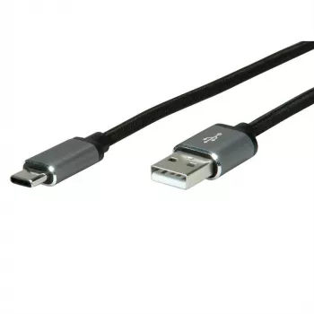 USB-kabel ROLINE 11029029 USB 2.0 3m USB A USB C zwart zilver