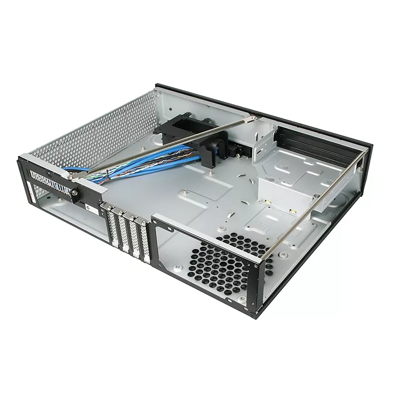 SilverStone MILO ML03 - desktop - micro-ATX - zonder voeding (ATX / PS/2) - zwart - USB/audio (SST-ML03B-R)
