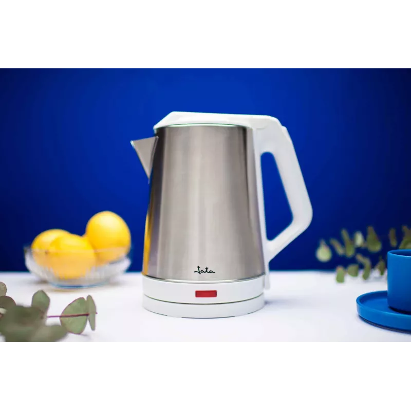 Jata JEHA1723 waterkoker, 2 l, 1500 W, roestvrij staal, wit