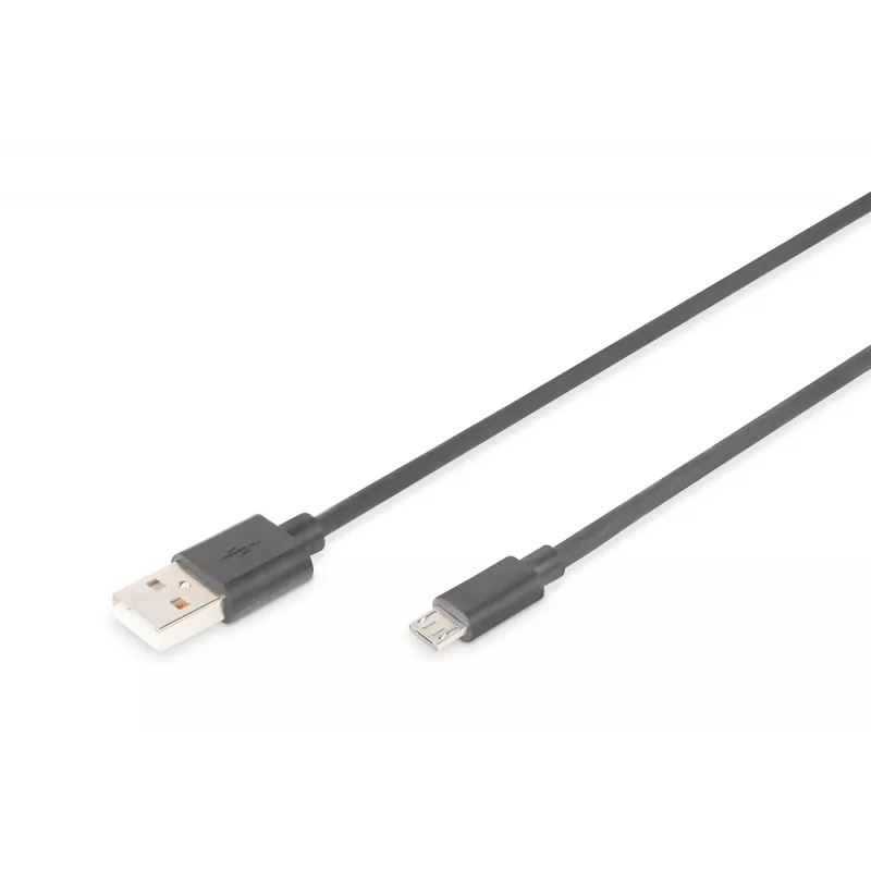 Assmann USB 2.0-verbindingskabel. Type-A - Micro-B M/M. 3,0m. USB 2.0-conform. UL. zwart (AK-300110-030-S)