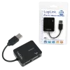 USB-hub LOGILINK UA0139 – 4-poorts USB 2.0, 480 Mbit/s, zwart