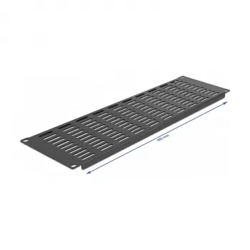Geventileerde blindplaat DeLOCK 66681 19 inch netwerkkastblinde horizontaal 3U zwart