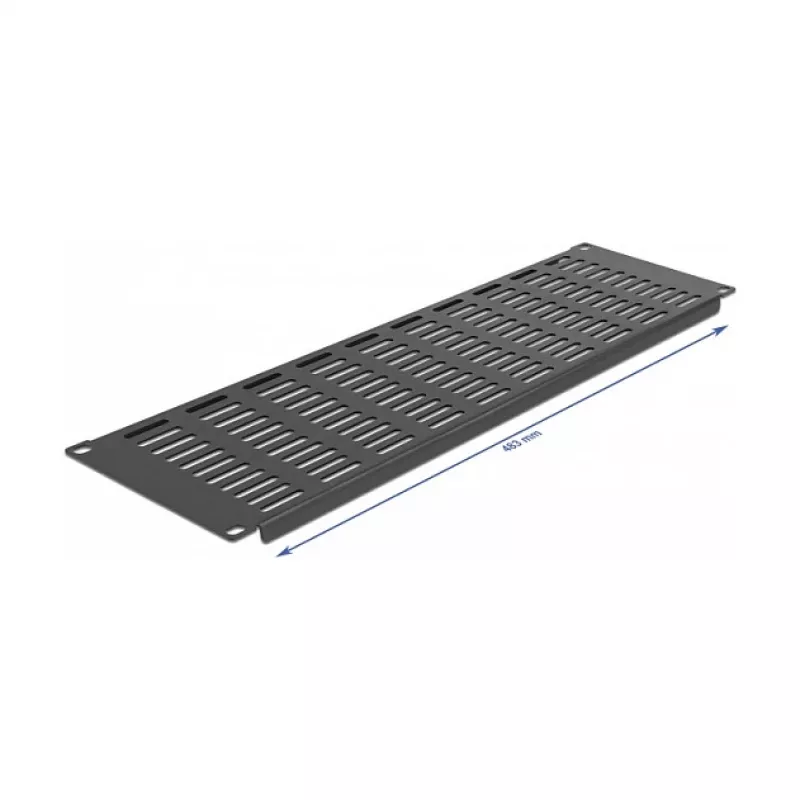 Geventileerde blindplaat DeLOCK 66681 19 inch netwerkkastblinde horizontaal 3U zwart