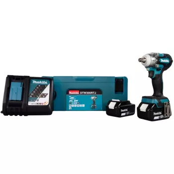 Slagschroevendraaier Makita DTW300RTJ 3200 tpm, 18V, 2 accu's