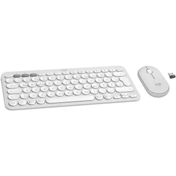 Logitech Pebble 2 Combo set, wit, draadloos, Duits, 920-012204