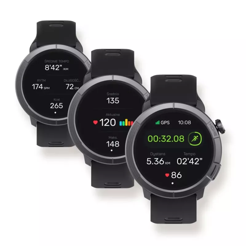 Stelio polshorloge STSWA102BT Activ Pro GPS 46 mm zwart titanium behuizing