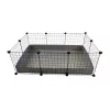 C&C modulaire kooi 3x2 110x75 cm cavia's, egels, zilvergrijs