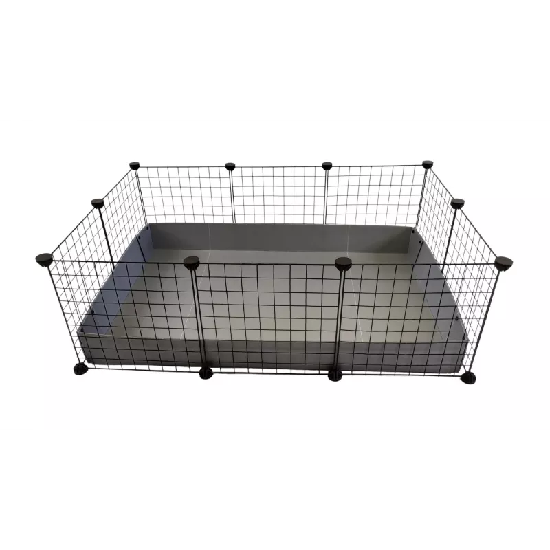 C&C modulaire kooi 3x2 110x75 cm cavia's, egels, zilvergrijs