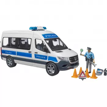 Mercedes-Benz politie Sprinter set met figuur en licht-/geluidmodule