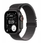 Smartwatch Apple Watch Ultra 3 GPS + Cellular 49mm Black Titanium Case met Black Titanium Milanese Loop Medium