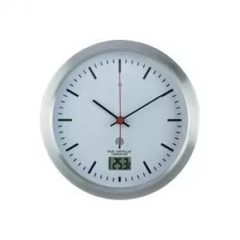 Wandklok Renkforce E1003R — 17 cm diameter, zilveren oppervlak