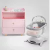Wieg / schommelwieg Lionelo Bella set grijs beton – babybed met schommel functie