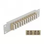 Glasvezel patchpaneel DeLOCK 10 inch 12 poorten LC quad beige 1U grijs