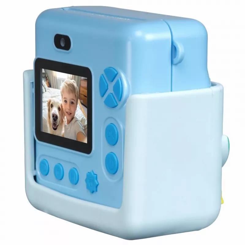 Denver KPC-1363BU kinder-instantcamera dino met thermische printer, 20 MP, blauw