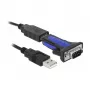Seriële kabel DeLOCK 66280 USB Type-A DB-9 0,8 m zwart