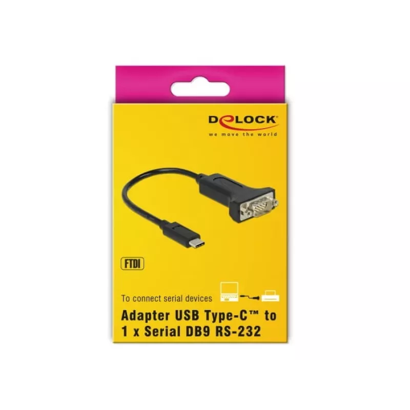 Seriële kabel DeLOCK 63908 zwart 0,15 m DB-9
