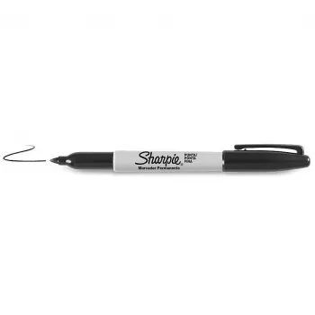 Sharpie Fine Point Permanentmarker, zwart, 12 stuks