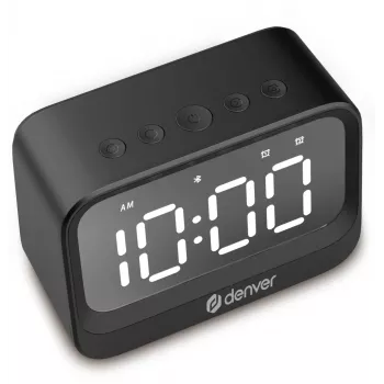 Digitale wekker Denver EC-53B zwart LCD Bluetooth batterij