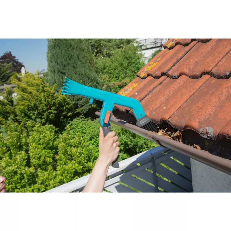 combisystem gootreinger 3651-20, bezem turquoise/zwart, zonder steel