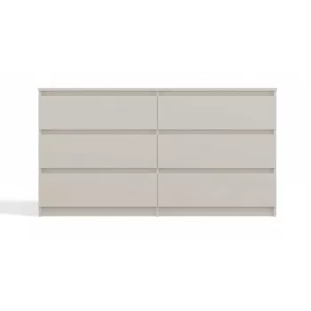 Commode MALWA M6/140 van top e shop — 6 laden, 1380×400×750 mm, kasjmier laminaat