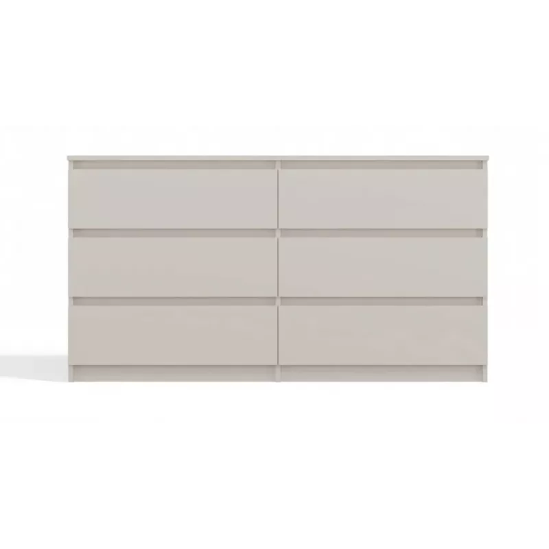 Commode MALWA M6/140 van top e shop — 6 laden, 1380×400×750 mm, kasjmier laminaat