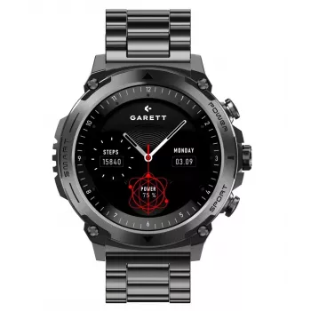 Smartwatch Garett Atom zwart Steel