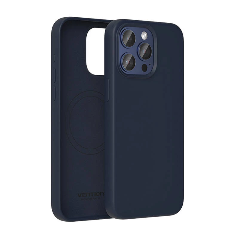 Beschermhoes van siliconen Vention KUFL0-40 voor iPhone 15 Pro Max, blauw