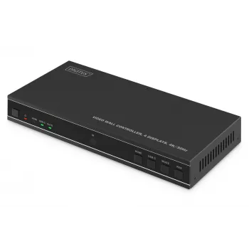 Video Wall Controller DIGITUS DS-55358 – 4 displays, tot 4K (3840×2160) @30Hz, DisplayPort 1.2a, metalen behuizing, knopbesturing