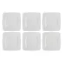 Vierkante borden set LA PORCELLANA BIANCA P003800120 — 6 stuks, wit, 20 cm