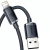 Baseus Crystal Shine kabel USB naar Lightning, 2,4A, 2m (zwart)