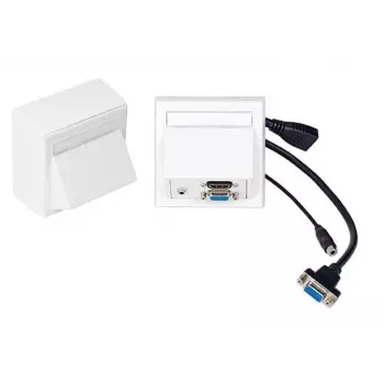 Vivolink WI221192 stopcontactmodule HDMI + VGA + 3,5 mm wit