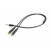 Gembird CCA-417M audioadapter, 4-pins 3,5 mm male naar 2x 3,5 mm female, 0,2 m, zwart