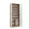 Ladekast OLIV 2D 74x35x180 cm, Sonoma-eiken/wit