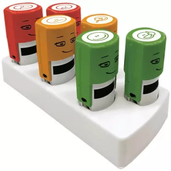 Stempel Colop 157235 rond meerkleurig voor kinderen