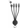 USB-kabel 2GO 797363 USB-A/USB-C USB-C/Micro-USB B/Lightning zwart
