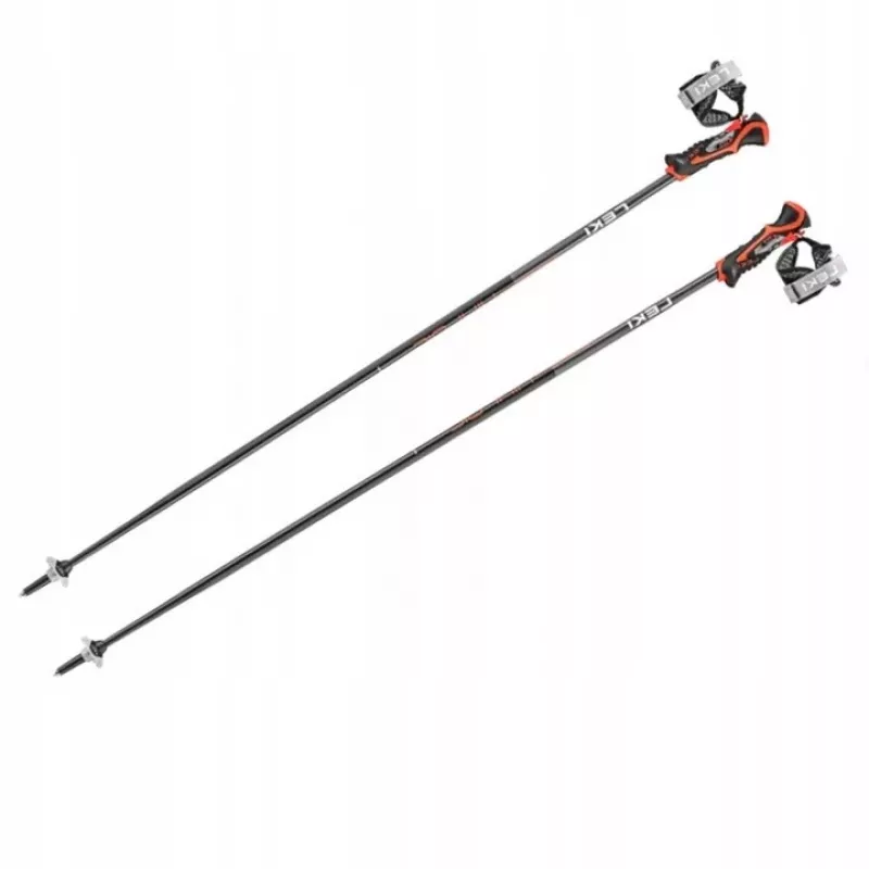 Skistokken Leki 3D AIRFOIL zwart/rood 120 cm