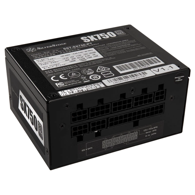 Voeding SILVERSTONE SX750 Platinum 750W 80 Plus Platinum, SFX-L formaat