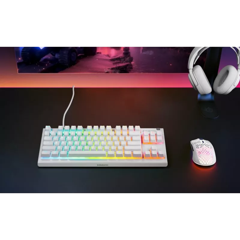 Toetsenbord SteelSeries Apex 3 TKL US, wit