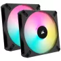 Corsair iCUE AF140 RGB ELITE CO-9050156-WW behuizingsventilator, PWM, 140 mm, (2 stuks) incl. RGB-controller, zwart