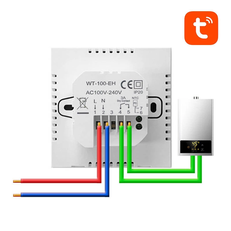 Slimme thermostaat Avatto ZWT100 Zigbee 3A Tuya – thermostaatregeling met Zigbee-connectiviteit, 3A-uitgang