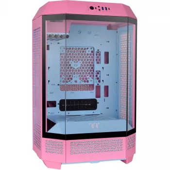 Thermaltake The Tower 300 Bubble Pink roze gehard glas - midi/mini tower - ATX