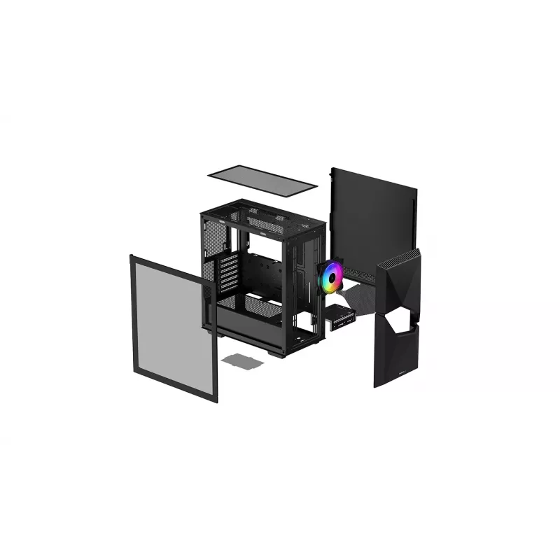 Deepcool | MID TOWER CASE | CYCLOPS BK | zijvenster | zwart | mid-tower | voeding inbegrepen nee | ATX PS2